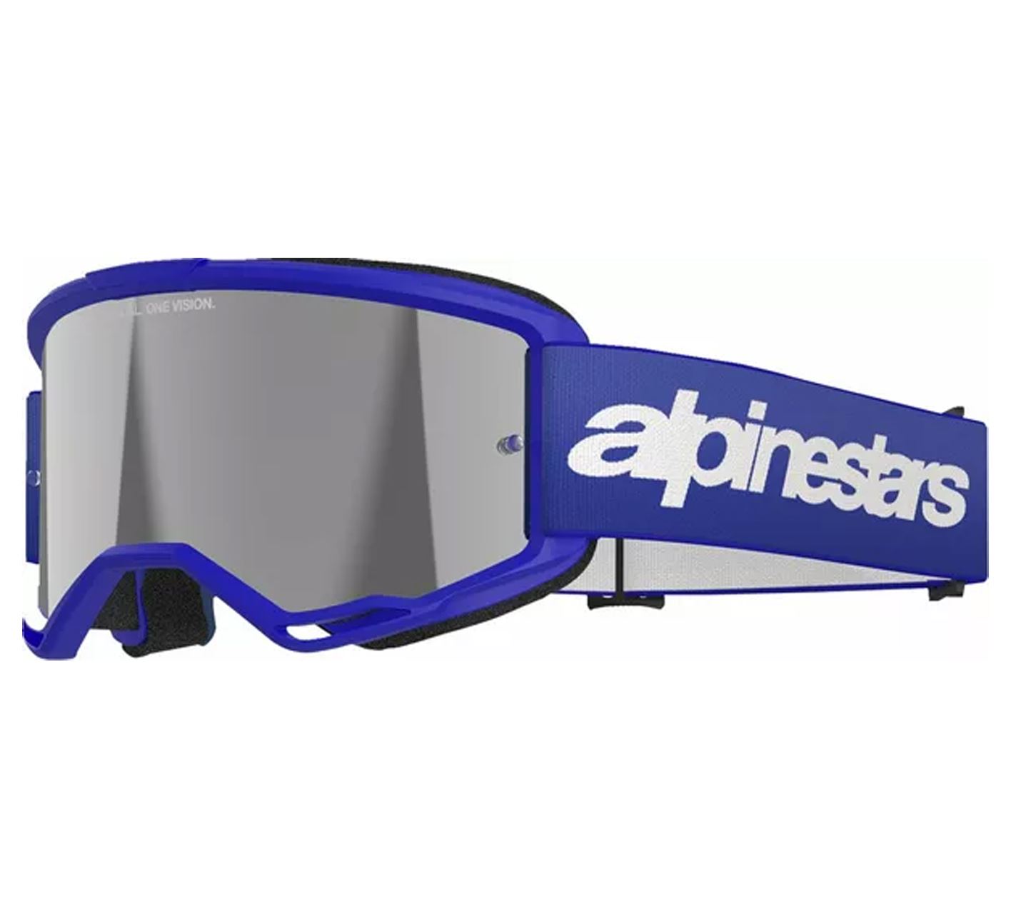 Alpinestars 2026 Goggles Vision 3 Wordmark Blue Mirror Silver